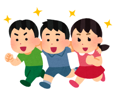 協力する子どものイラスト