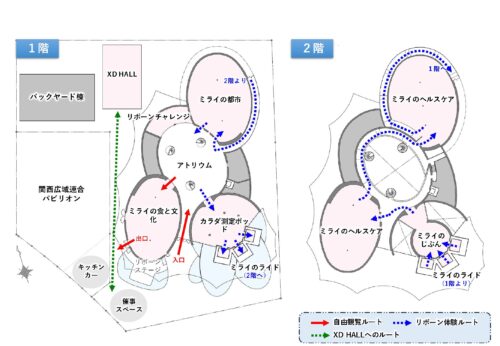 大阪ヘルスケアパビリオン内部マップ